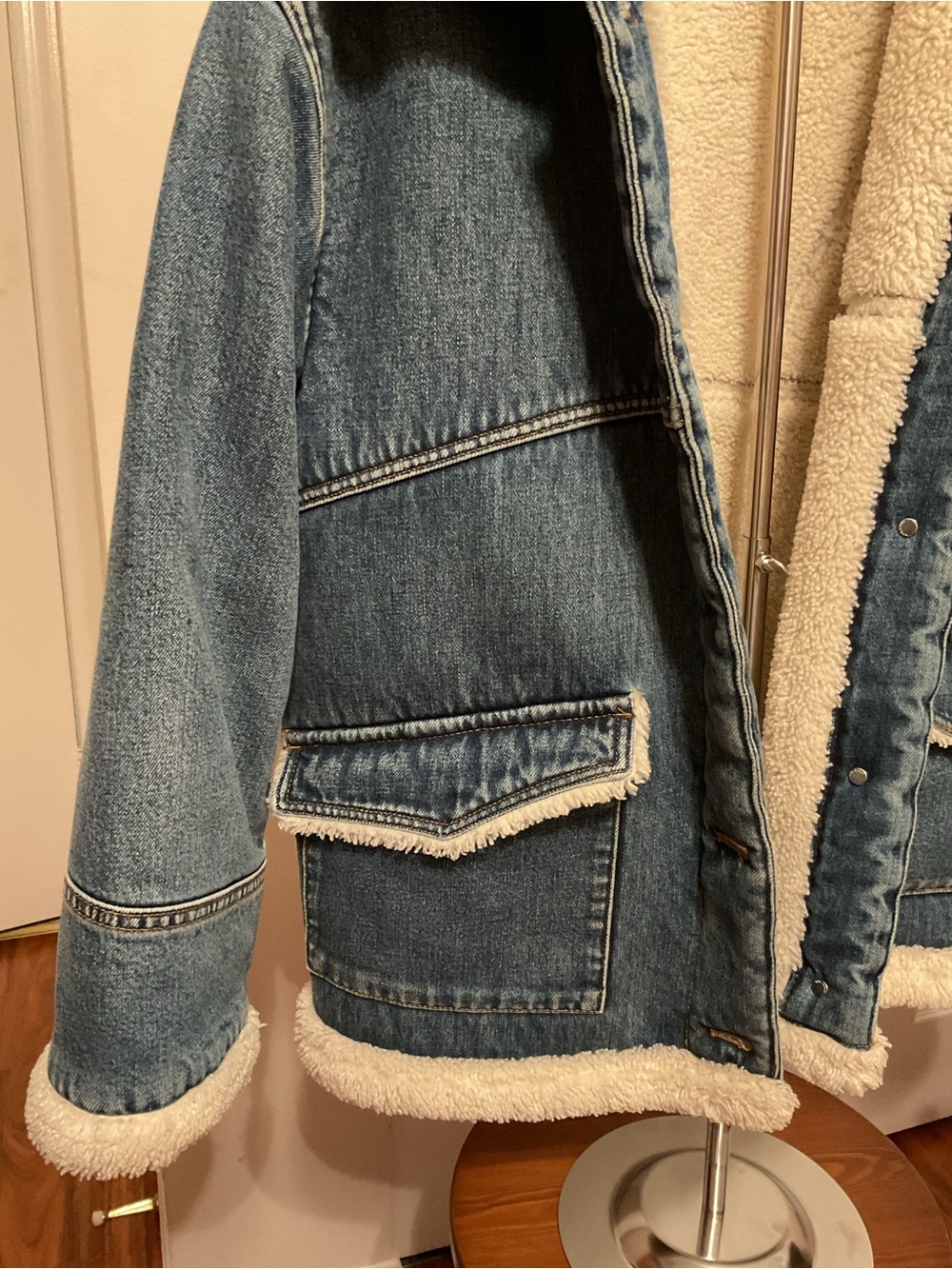 Mango women’s Denim Jacket - Blue - Picture 3 of 10
